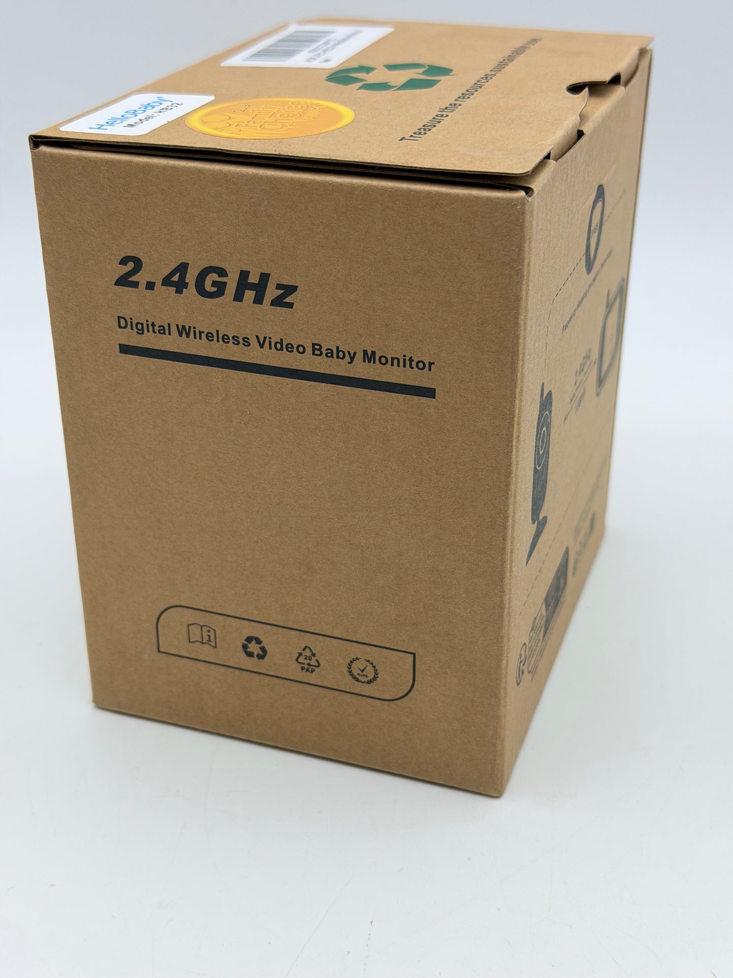 HelloBaby Babyphone HB32 Moniteur Vidéo sans Fil avec Appareil Photo Numérique, Camera Bebe Surveillance de la Température de Vision Nocturne et Système de Communication Bidirectionnelle