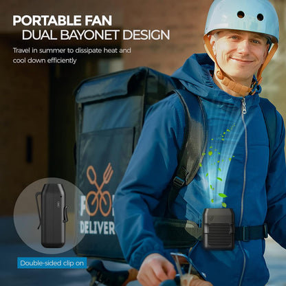 Brrivers Éventail de taille personnel à clipser sur la taille, portable et mains libres