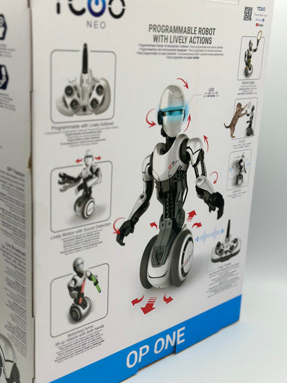 Ycoo by Silverlit - O.P One - Robot Radiocommandé Programmable 36 cm - Mode Espion et Possibilité d'enregistrer des Messages, Bras et Tête Articulés