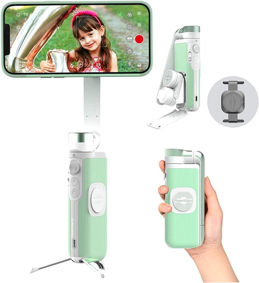 Stabilisateur 3 axe 3en1 smartphone, caméra sport, compatible MagSafe, powerbank iPhone, androïde