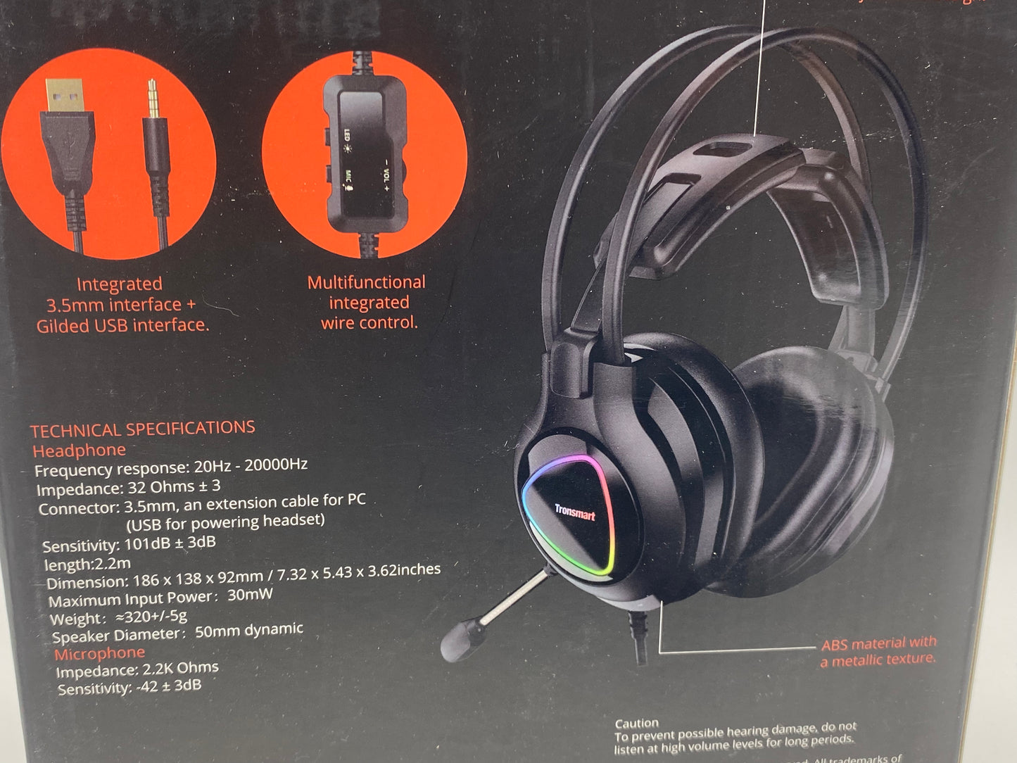 Casque Gaming PS4 Xbox One PC, avec Micro Anti Bruit Control Audio intégré Neuf