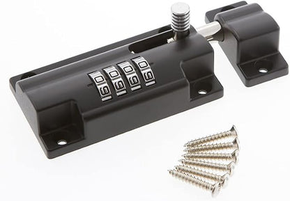 Verrou mécanique, Pêne rond, Targette pour porte affleurante, Dispositif de sécurité galvanisé pour cadenas, Ne craint pas la météo, RS 110 C SB, 112 x 50 mm