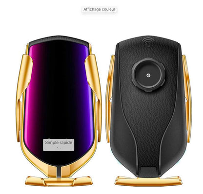 Chargeur de voiture sans fil, support de téléphone portable automatique Ventilation Station de charge inductive pour voiture 7,5W/10W pour iPhone 12/12 Pro/11 Pro/11/X/XS Max/XR,Galaxy S9/S10/S20/Note 10 et tous les téléphones compatibles QI