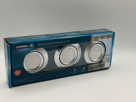3 Spots encastrables à LED neufs