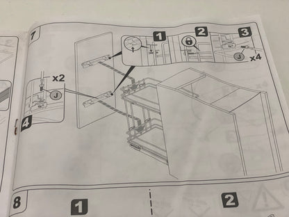 Rangement coulissant 2 paniers pour meuble l.30 cm (neuf)
