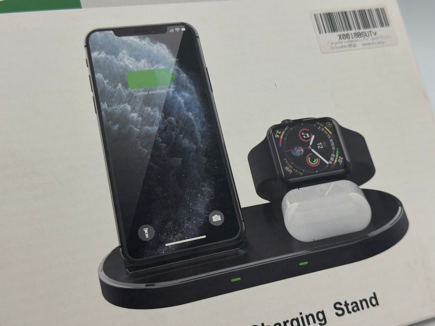 Dock de charge induction Apple 3-en-1 pour iPhone / AirPods / Apple Watch - 18W max - noir