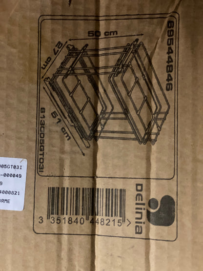 Rangement coulissant 2 paniers pour meuble l.30 cm (neuf)