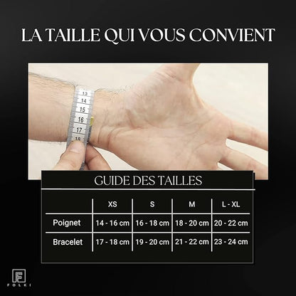 MBracelet Homme en Cuir Véritable Noir et Marron - Fermoir Magnétique en Acier Inoxydable - Bracelet en Cuir Tressé Multiple - Bijoux Homme avec Boîte de Luxe - Idée Cadeau pour Homme