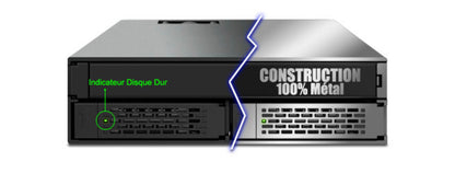RACK AMOVIBLE POUR 2 DISQUES DURS 2.5" SATA/SAS + 1 LECTEUR OPTIQUE SLIM DANS 1 BAIE 5.25" neuf