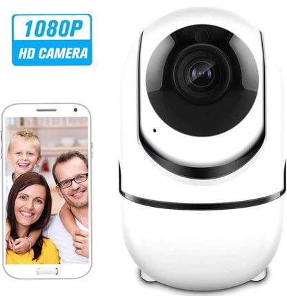 Caméra Surveillance IP WiFi 1080P FHD sans Fil 2,4 G Vision panoramique de sécurité avec détection M
