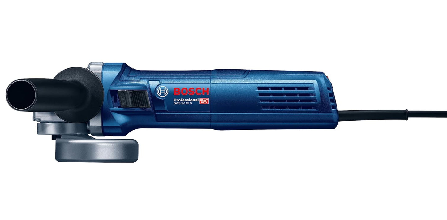 Bosch Professional Meuleuse d'angle filaire GWS 9-115 S (900 W) Boite Carton