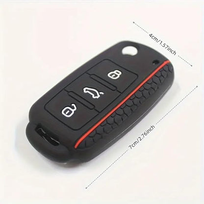 Coque de clé de voiture en silicone pour Volkswagen et autres modèles, housse de clé portable, coque de clé de voiture durable