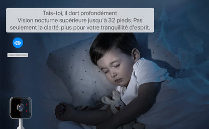 Caméra de sécurité 1080P avec audio bidirectionnel