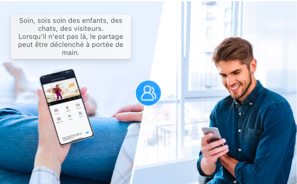 Caméra de sécurité 1080P avec audio bidirectionnel