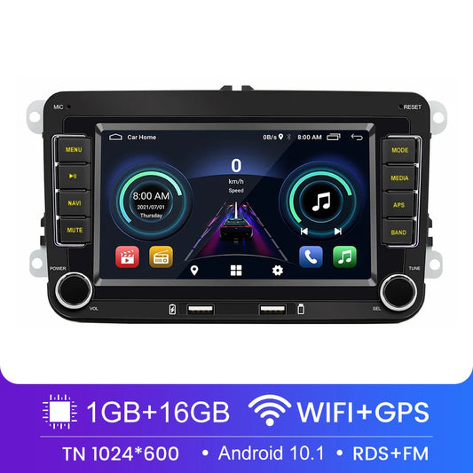 Autoradio 2 Din Pour Volkswagen VW Golf Polo Skoda Passat Jetta Android 10 Lecteur Multimédia De Voiture GPS WiFi Carplay Android Auto