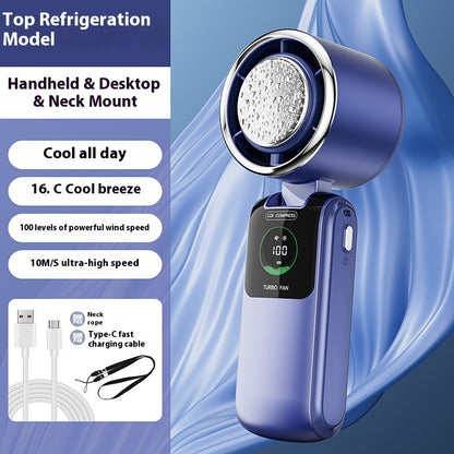 Mini Ventilateur Turbo "BreezeGo" – Rechargeable USB & 6 Vitesses