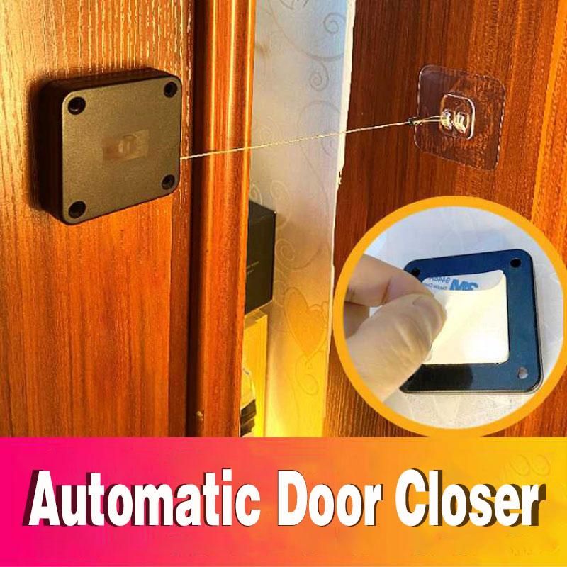 Ferme-Porte Automatique "Easy-Close" – Installation Sans Perçage & Tension Réglable (500g-1000g)