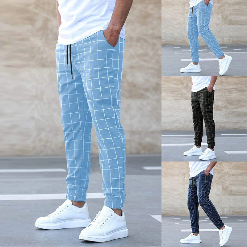 Pantalon "Heritage" à Carreaux – Coupe Slim & Stretch Confort