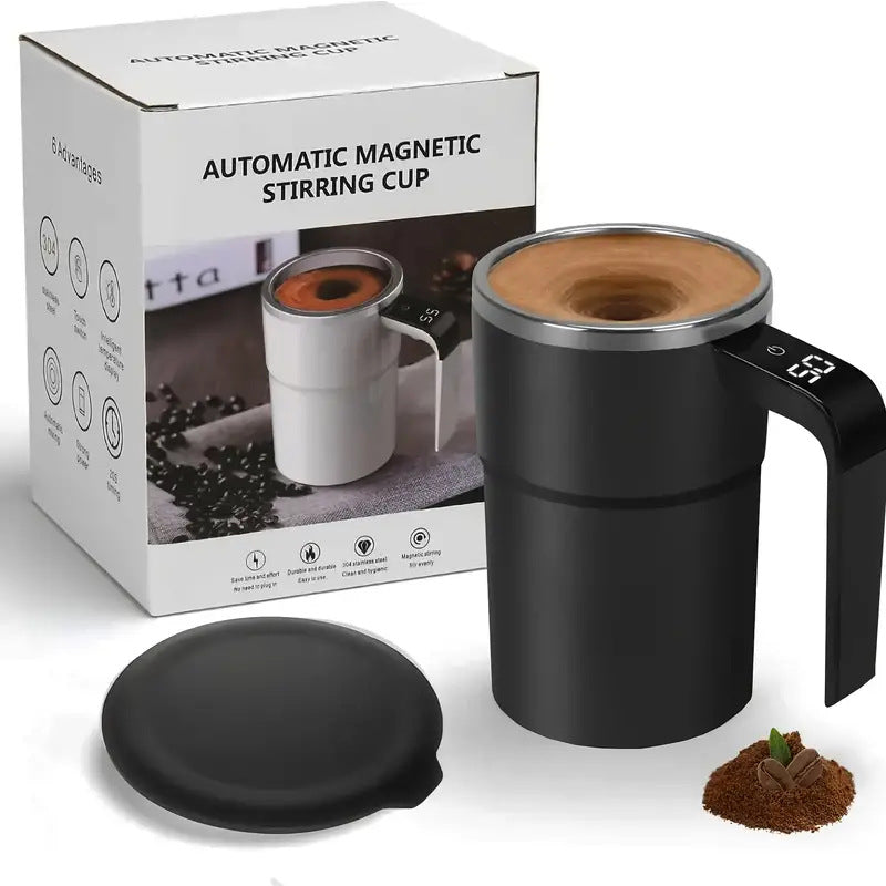 Tasse à café électrique magnétique automatique rechargeable USB IP67 Acier inoxydable étanche sans danger pour les aliments pour le thé de jus Milksha