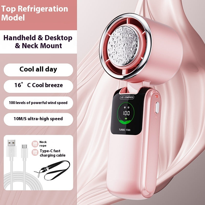 Mini Ventilateur Turbo "BreezeGo" – Rechargeable USB & 6 Vitesses