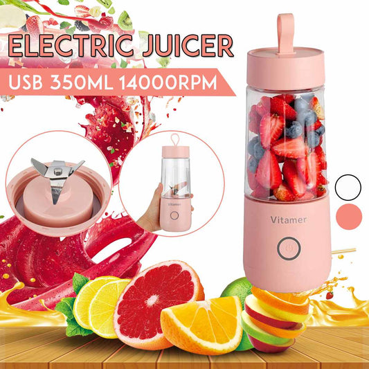 Mélangeur portable de 350 ml, presse-agrumes électrique USB, mélangeur rechargeable, smoothie, tasse de slushy, mélangeur de jus, bouteille, chargement USB, gadgets de cuisine