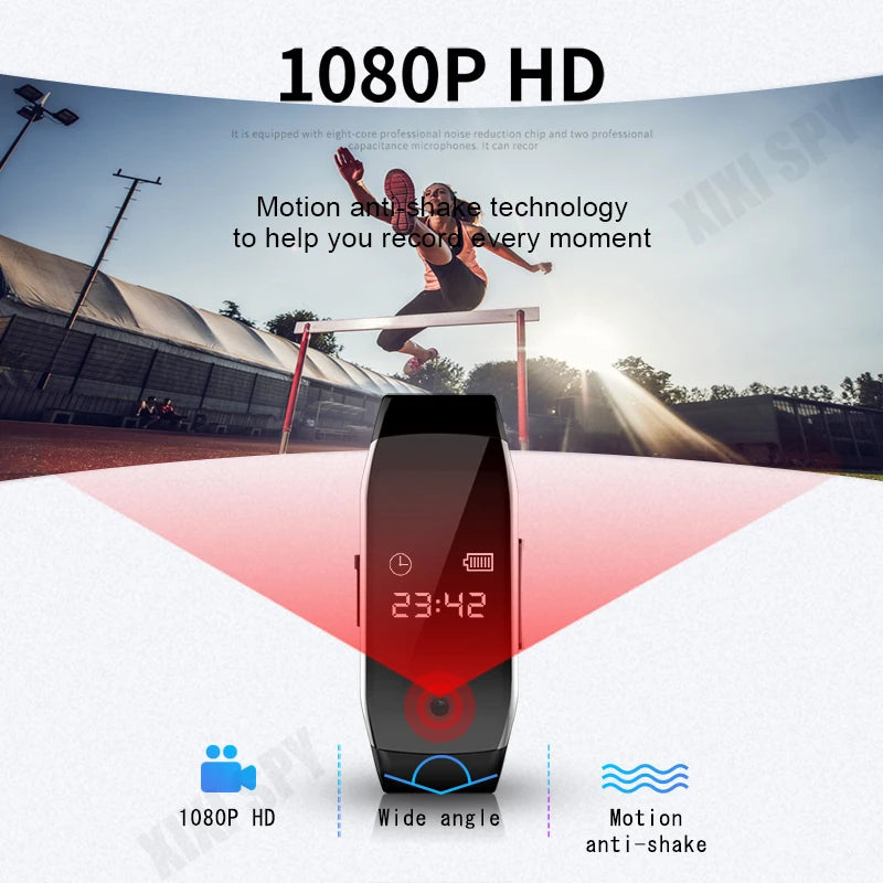 Mini caméra montre enregistreur vidéo vocal 1080P HD DV Bracelet numérique professionnel dictaphone son petit micro pour la maison sécurisée
