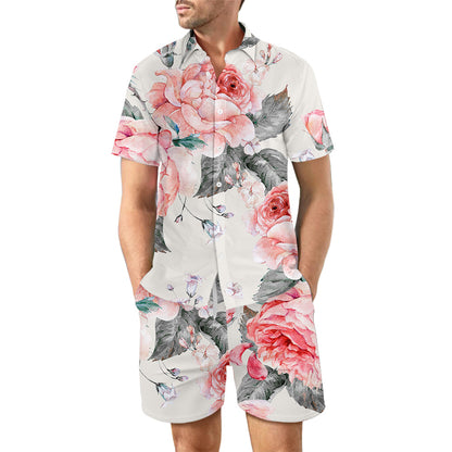 Ensemble "Riviera" 2 Pièces – Chemise à Imprimé Floral & Short Fluide