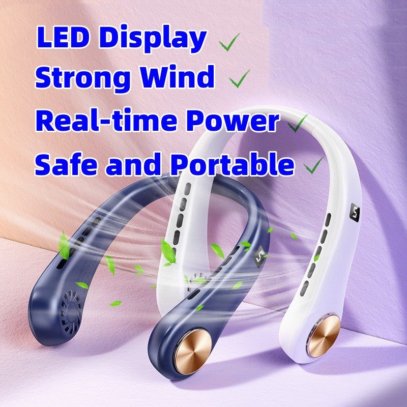 Nouveau Mini Ventilateur De Cou Portable Sans Lame Rechargeable