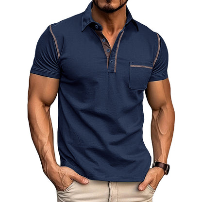 Polo Henley "Urban-Tech" – Tricot Respirant, Séchage Rapide & Détails Contrastés