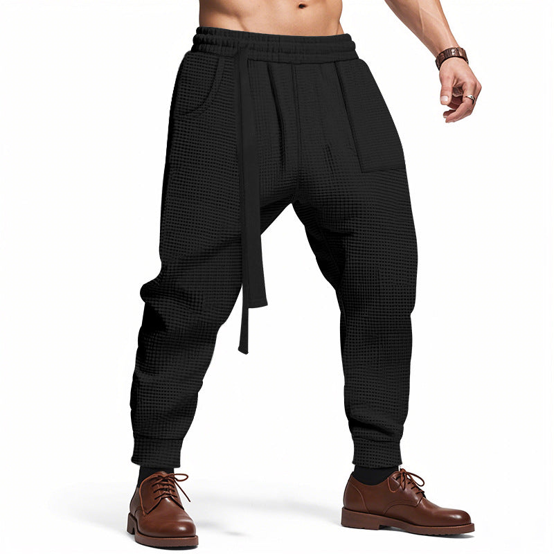 Pantalon "Waffle-Street" – Jogging en Maille Gaufrée & Coupe Relaxed