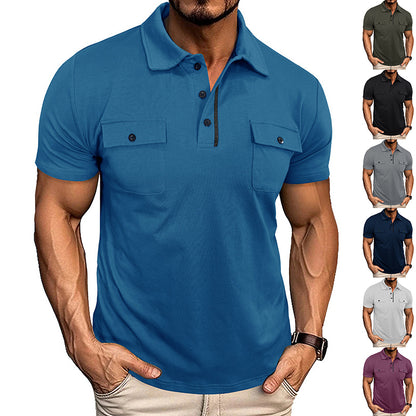 Polo "Tactical-Summer" – Coupe Ajustée, Doubles Poches Poitrine & Style Outdoor