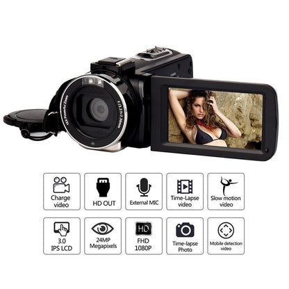Caméra vidéo numérique version anglaise 27K HD 48 millions de pixels Caméra de voyage domestique