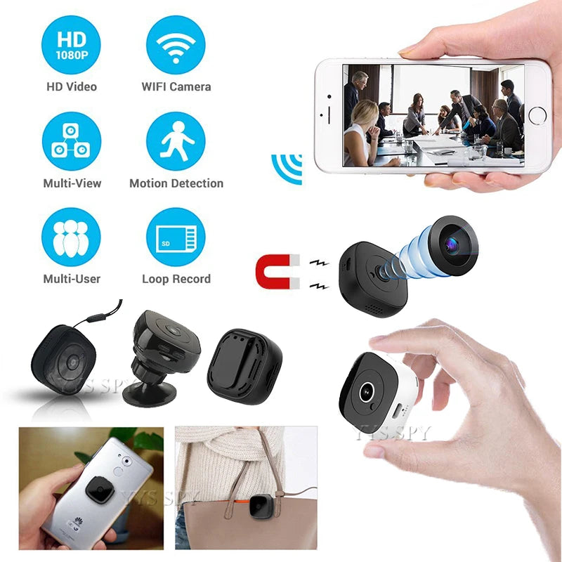 Wifi Mini Camera 1080P H9 DV Magnetic Body Motion Sensor Night Vision HD Video Camcorder Micro Cam Gizli Kamera IP Remote View