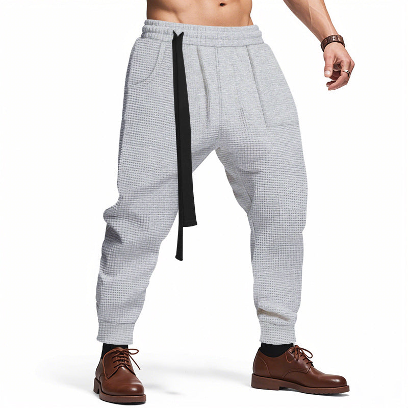 Pantalon "Waffle-Street" – Jogging en Maille Gaufrée & Coupe Relaxed