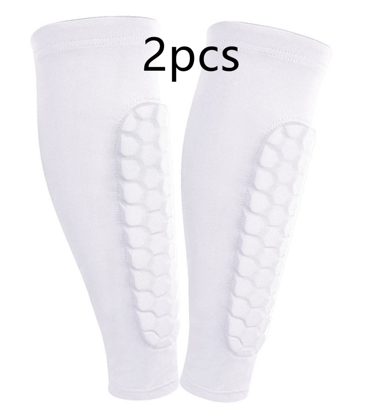 Protège-Tibia "Hexa-Shield" – Manchon de Compression Anti-Collision en Nid d'Abeille