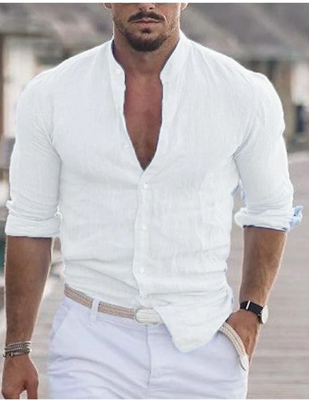 Chemise "Aura Summer" – Col Cubain & Texture Légère
