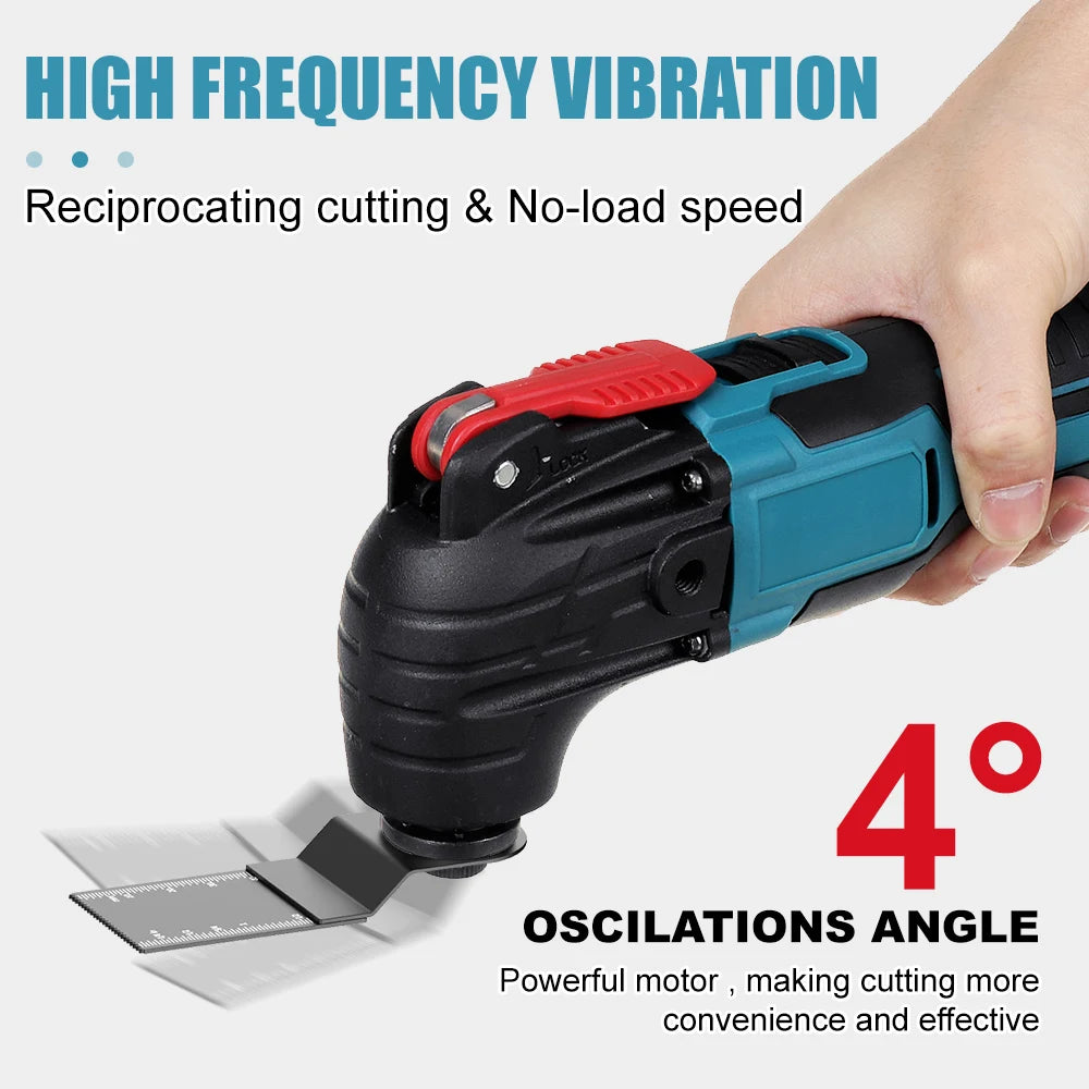 Scie oscillante, Outil oscillant sans fil Rénovateur électrique Multi-outils Machine de coupe compatible avec batterie Makita/dewalt/milwaukee 18v