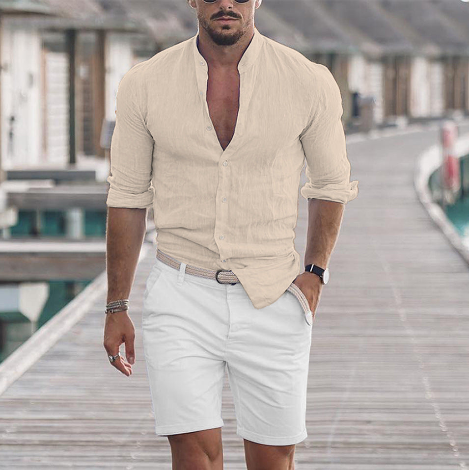 Chemise "Aura Summer" – Col Cubain & Texture Légère