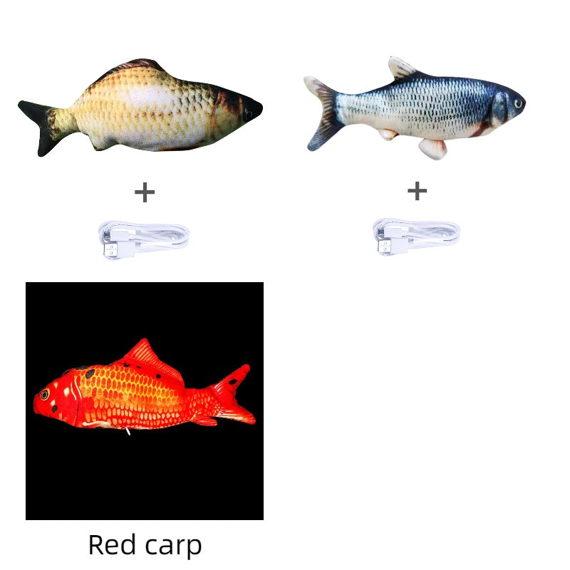 Poisson Interactif "Real-Flop" – Jouet Électrique Sautillant & Rechargeable USB