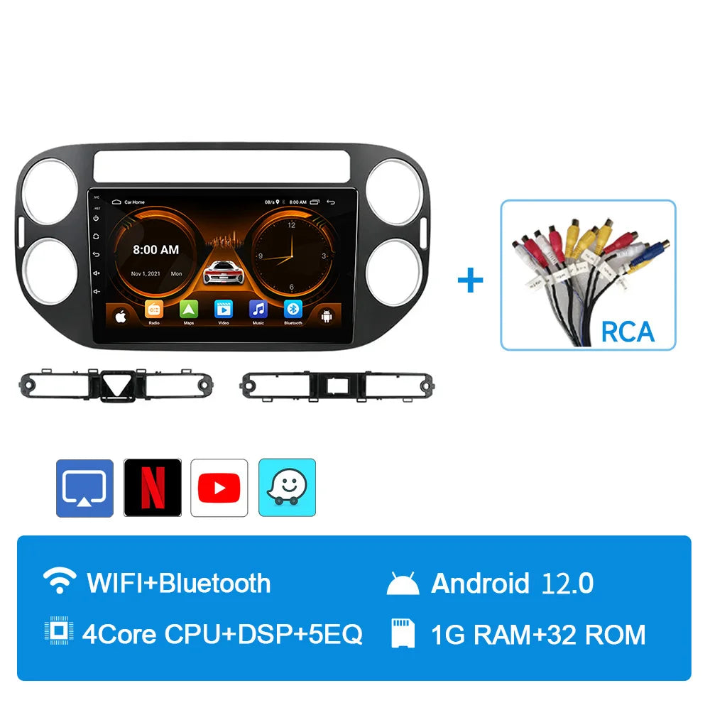 Autoradio Android Auto AI Voice 2 din Radio pour VW Volkswagen Tiguan 1 NF 2006-2016 Carplay Car Multimedia GPS 2din autoradio