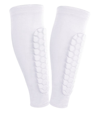 Protège-Tibia "Hexa-Shield" – Manchon de Compression Anti-Collision en Nid d'Abeille
