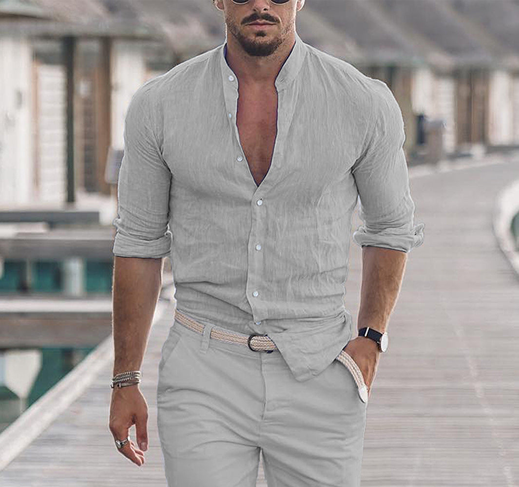 Chemise "Aura Summer" – Col Cubain & Texture Légère
