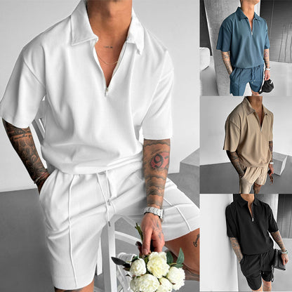 Ensemble "Urban-Easy" – Duo Haut à Zip & Short à Cordon