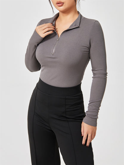 Combinaison "Elite-Contour" – Manches Longues, Zip Frontal & Gainage Intégral Sans Couture