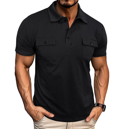 Polo "Tactical-Summer" – Coupe Ajustée, Doubles Poches Poitrine & Style Outdoor