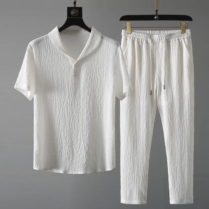 Ensemble "Aero-Ice" – T-shirt & pantalon en Soie de Glace Haute Performance