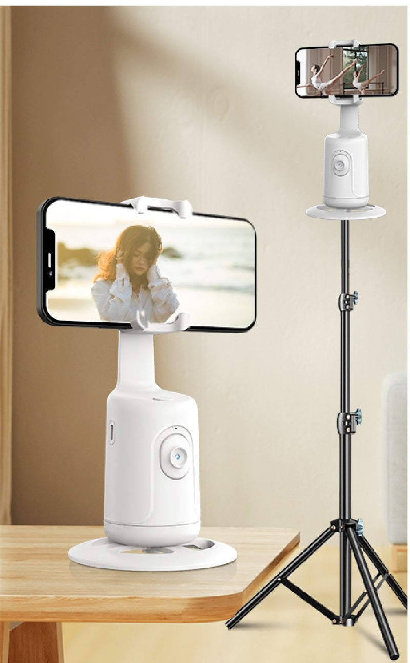 Stabilisateur 360, Suivi automatique du visage Cardan AI Smart Cardan Support de téléphone automatique pour smartphone Vidéo Vlog Trépied stabilisateur en direct
