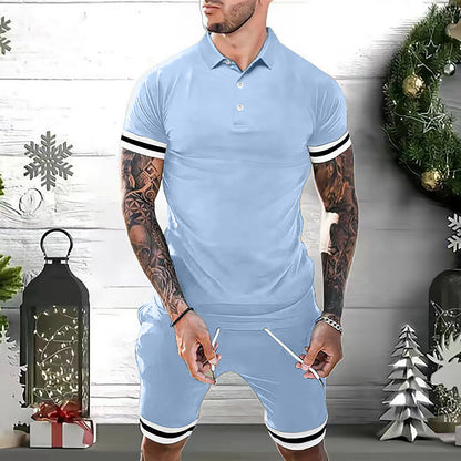 Ensembles décontracté Tenues 2 pièces Polo et short pour hommes
