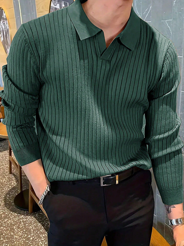 Polo "Waffle-Knit" – Maille Gaufrée Extensible & Coupe Slim Élégante