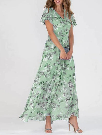 Robe Maxi "Flora" – Douceur de Mousseline & Imprimé Bohème